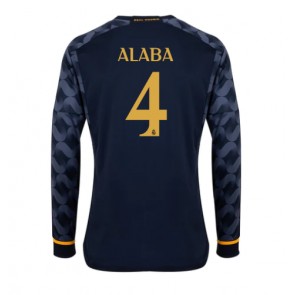 Lacne Muži Futbalové dres Real Madrid David Alaba #4 2023-24 Dlhy Rukáv - Preč